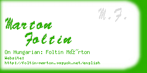 marton foltin business card